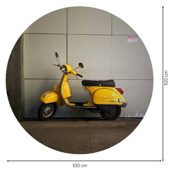 PIPPER. Textil kör alakú falmatrica "Vespa" Méret: 120cm