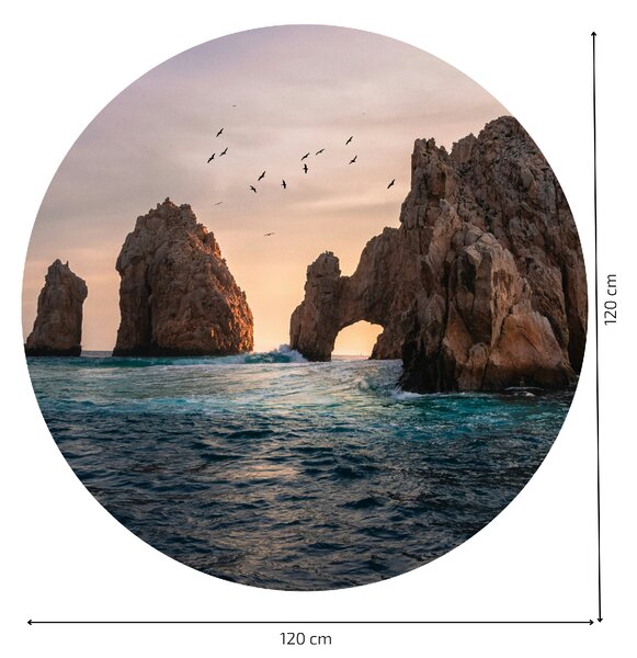 PIPPER. Textil kör alakú falmatrica "Los Cabos" Méret: 100cm