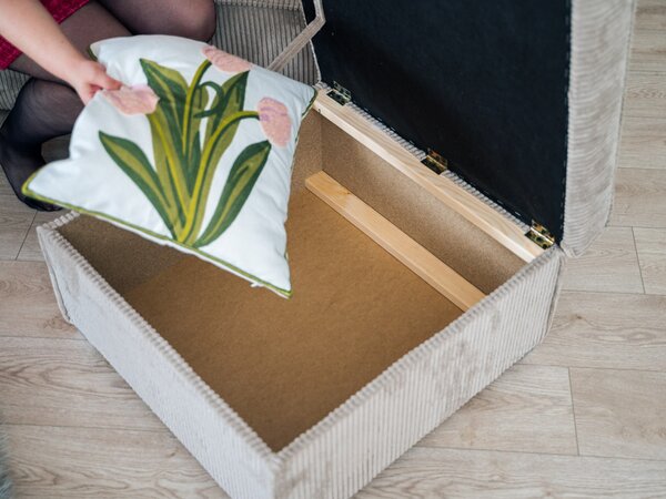 Taburet SMART COSARO tárolóhellyel 65x65 cm, mentás