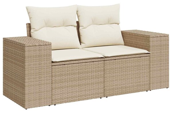 VidaXL Kanapé Szett 6 db Beige és Krémszínű Poli rattan és acél