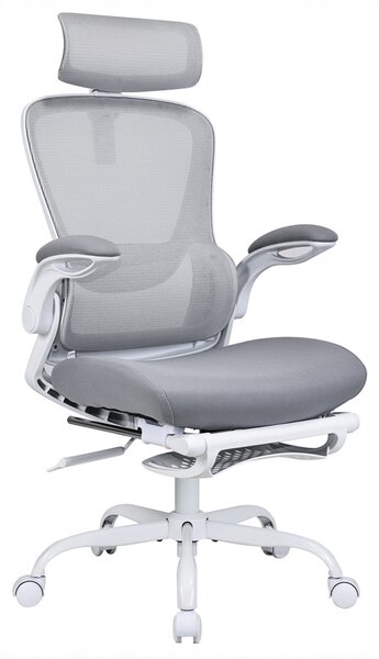 ANT-Bilberry White modern ergonomikus forgószék lábtámasszal