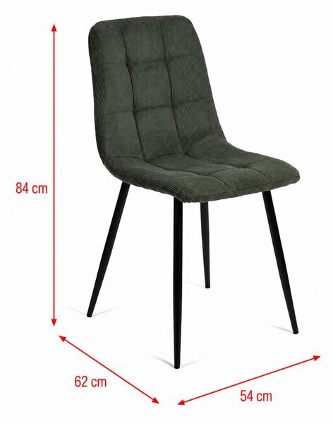Avenberg ARDEN Étkezőszék szett - 4db, zöld