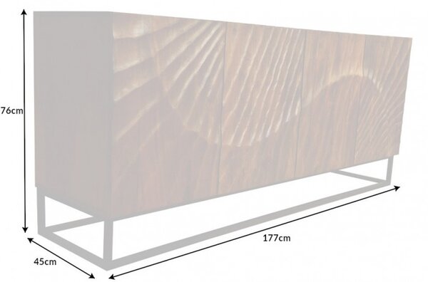 Komód MATIS 177 cm - természetes