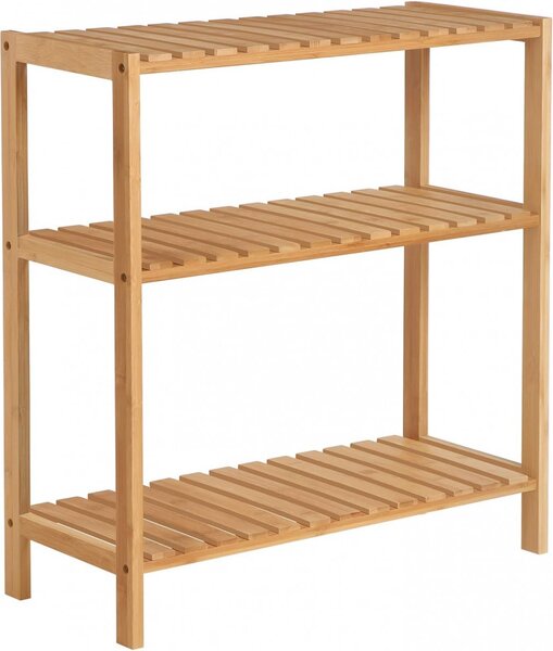 Bambusz polc fürdőszobába, konyhába, 3 szintes 59x26x66cm