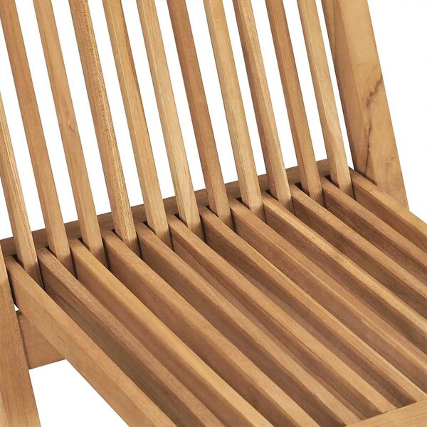 VidaXL Összecsukható Kerti Étkezőszett 5 pcs Természetes Tömör Teakfa