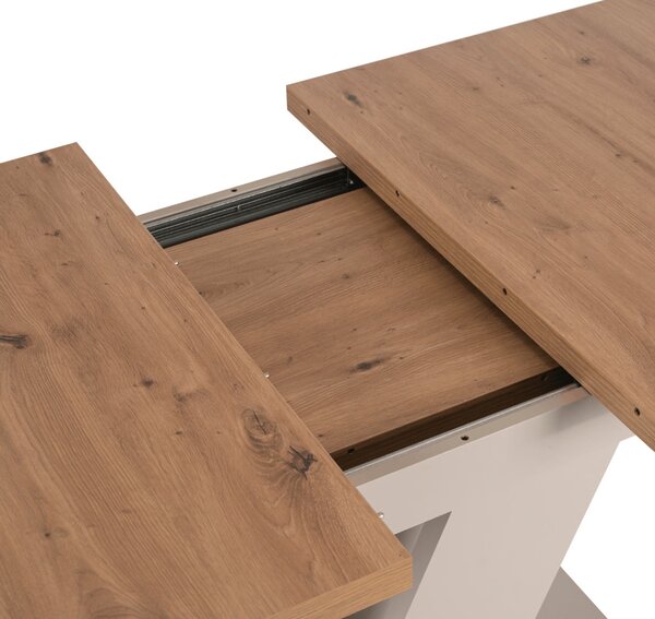 JAKS Clark bővíthető étkezőasztal 120–160 cm Artisan tölgy / kasmír