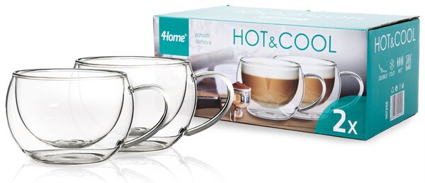4Home Thermo cappuccino pohár Hot&Cool 280 ml, 2 db