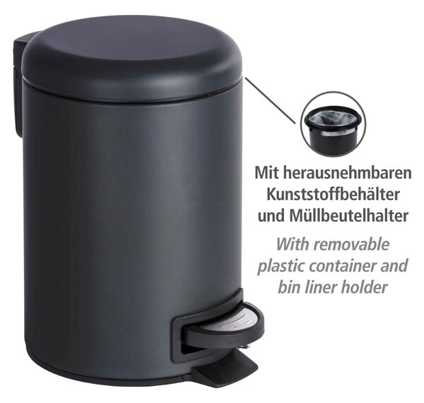Leman fekete szemetes, 3 l - Wenko
