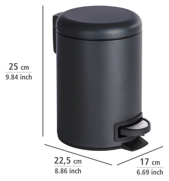 Leman fekete szemetes, 3 l - Wenko