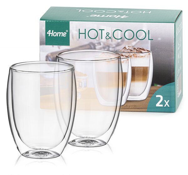 4Home Hot&Cool Thermo lattés pohár, 350 ml, 2 db