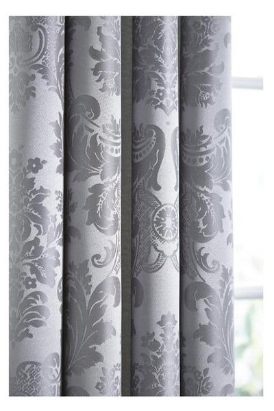 Szürke damaszt függöny szett 2 db-os 168x229 cm Damask Jacquard – Catherine Lansfield
