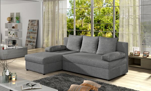 Sarokkanapé Genna (világosszürke) (B). Akció -20%
