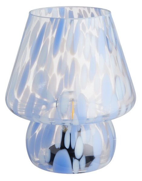MISS MARBLE LED lámpa, világoskék-fehér 20,5cm