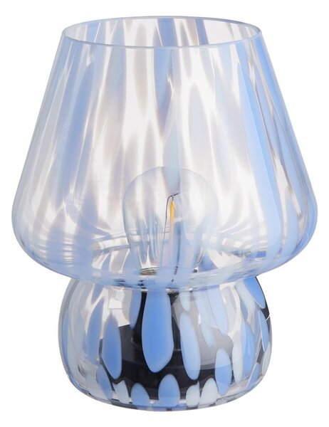 MISS MARBLE LED lámpa, világoskék-fehér 16,5cm