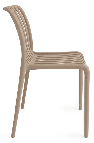 Kerti garnitúra TREGO ISLAND - 2 szék és kerek asztal ø 60 cm, bézs