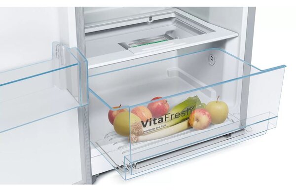 Bosch Serie 4 KSV33VLEP hűtőszekrény Szabadonálló 324 L E Rozsdamentes acél