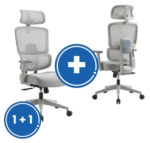 Meglio irodai szék 1 + 1 INGYENES, szürke