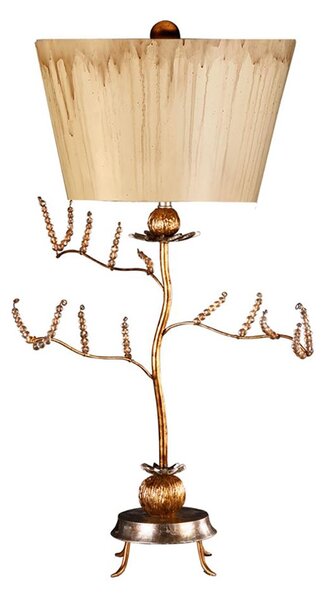 Flambeau glamour modern asztali lámpa kristal töltőanyag arany elsfb-kristal-tl