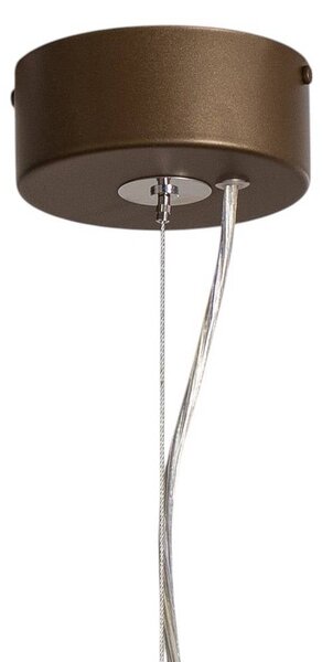 Euluna Vento függőlámpa, kávébarna, Ø 50 cm, dimmelhető, Barna / rozsda, Nappali / Étkező, fém, Modern