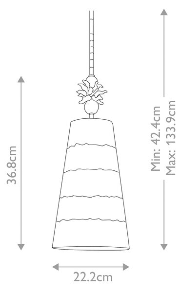 Flambeau glamour modern függeszték anemome tejszínes szürke elsfb-anemone-p-b