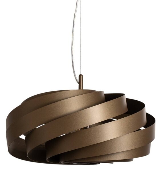 Euluna Vento függőlámpa, kávébarna, Ø 50 cm, dimmelhető, Barna / rozsda, Nappali / Étkező, fém, Modern