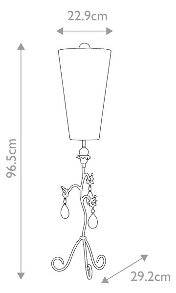 Flambeau klasszikus asztali lámpa tivoli silver patina ezüst elsfb-tivoli-tl-sv