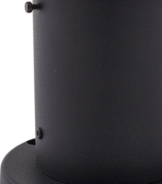 Lindby Dangan talapzati világítás, fekete/átlátszó, magasság 32 cm, üveg, dimmelhető, Tiszta / átlátszó, Üveg, Modern