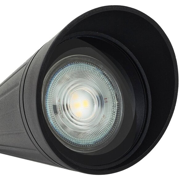 Lindby földi tüskés lámpa Sorvete, fekete, fém, magasság 62 cm, dimmelhető, Fekete, Alumínium, Modern