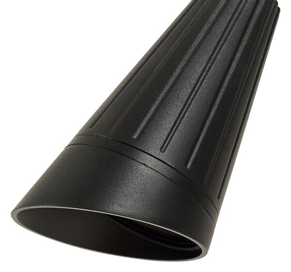 Lindby földi tüskés lámpa Sorvete, fekete, fém, magasság 62 cm, dimmelhető, Fekete, Alumínium, Modern
