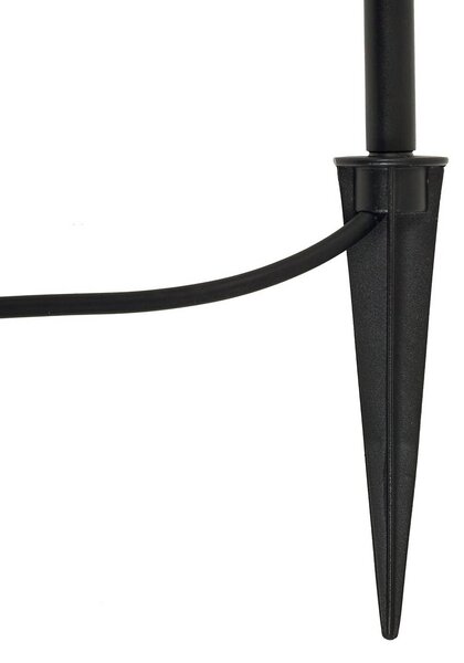 Lindby földi tüskés lámpa Sorvete, fekete, fém, magasság 62 cm, dimmelhető, Fekete, Alumínium, Modern