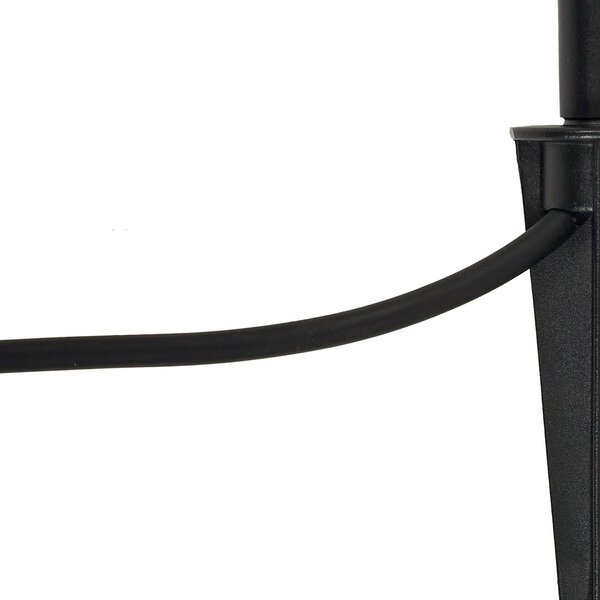 Lindby földi tüskés lámpa Sorvete, fekete, fém, magasság 62 cm, dimmelhető, Fekete, Alumínium, Modern