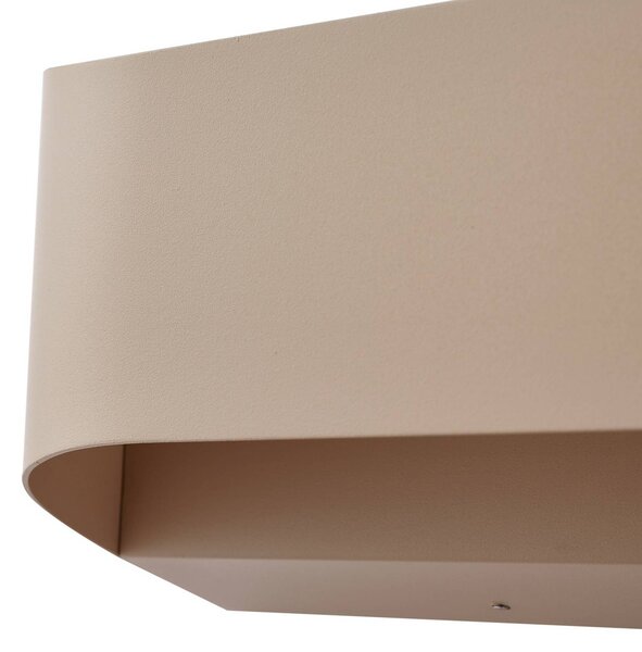 Lindby LED kültéri fali világítás Lenore, bézs, fém, 36,5 cm, Krém / borostyánsárga, Alumínium, Modern