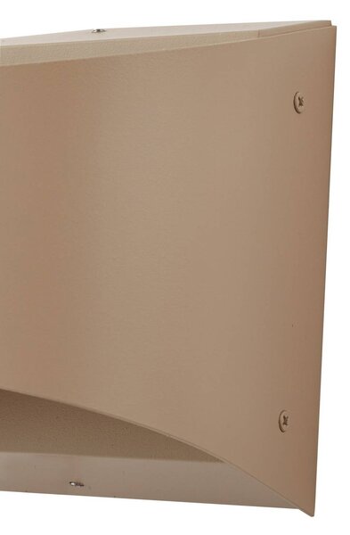 Lindby Lenore LED kültéri fali lámpa, bézs, fém, 13,5 cm, Krém / borostyánsárga, Alumínium, Modern
