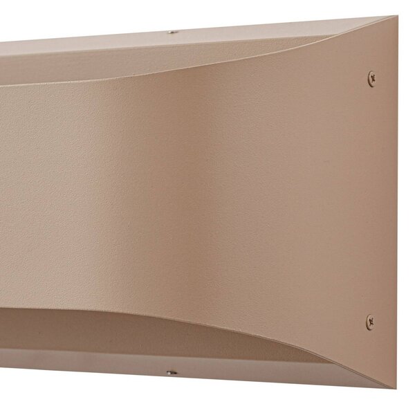 Lindby LED kültéri fali világítás Lenore, bézs, fém, 36,5 cm, Krém / borostyánsárga, Alumínium, Modern