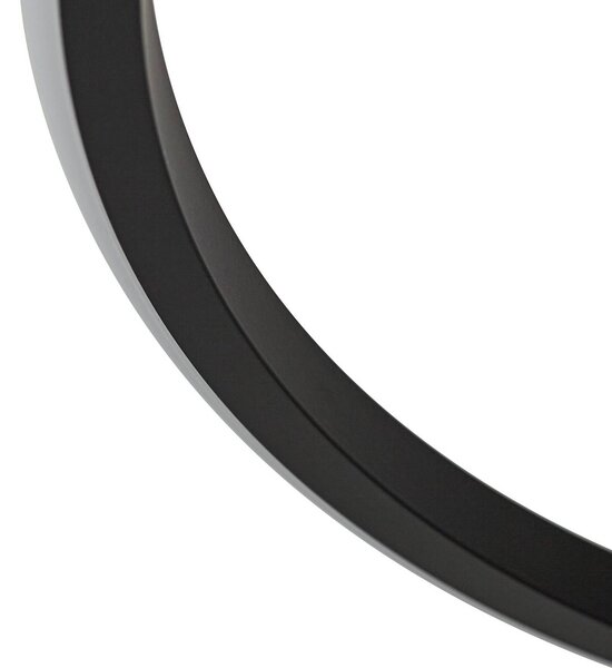 Lindby LED mennyezeti lámpa Kyron, fekete, alumínium, dimmelhető, Ø45cm, dimmelhető, Fekete, Nappali / Étkező, Alumínium, Modern