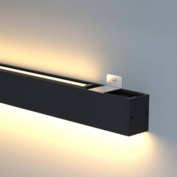 The Light Group SLC LED-világítócsík CLICK, fekete, 112 cm, CCT, DALI, IP20, dimmelhető, Fekete, Nappali / Étkező, Alumínium, Modern