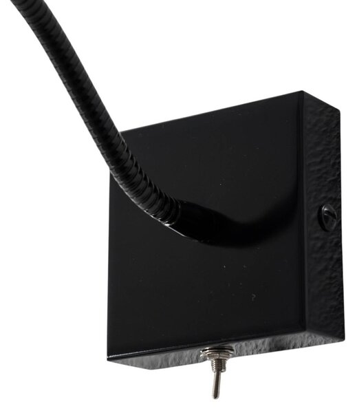 Argon Fali lámpa Ojos, fekete, olvasólámpa, állítható, 33 cm, G9, Fekete, Hálószoba, fém, Modern