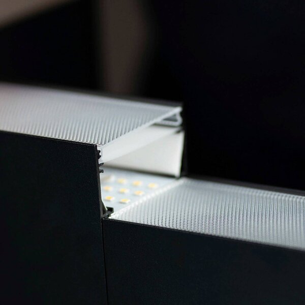 The Light Group SLC LED-világítócsík CLICK, fekete, 112 cm, CCT, DALI, IP20, dimmelhető, Fekete, Nappali / Étkező, Alumínium, Modern