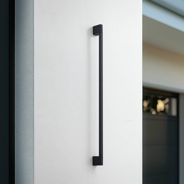 Lindby LED fali lámpa Neano, 120 cm, fekete, fém, IP54, Fekete, Alumínium, Modern