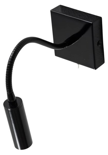 Argon Fali lámpa Ojos, fekete, olvasólámpa, állítható, 33 cm, G9, Fekete, Hálószoba, fém, Modern