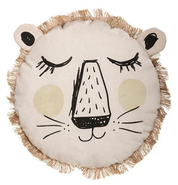 Safari oroszlán díszpárna – kerek, 38 cm