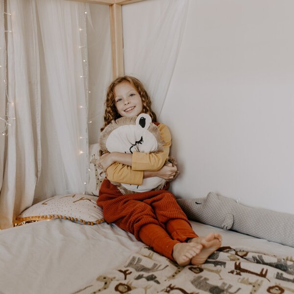 Safari oroszlán díszpárna – kerek, 38 cm