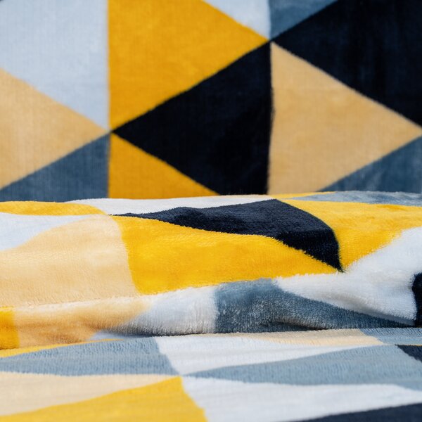 4Home Scandi triangle mikroflanel ágyneműhuzat, 140 x 220 cm, 70 x 90 cm, 140 x 220 cm, 70 x 90 cm