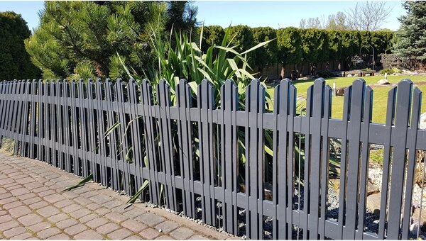 Mega kerti kerítés antracit, 4,7 m