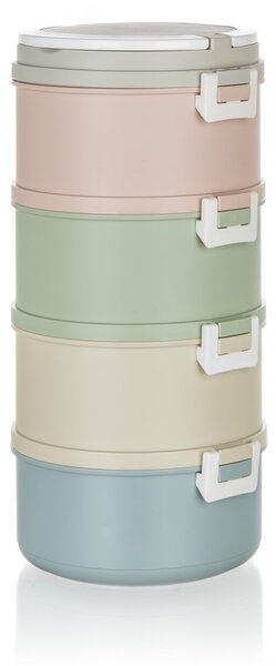 Banquet Avanza műanyag ételhordozó, 2,8 l, 4 db-os szett multicolor