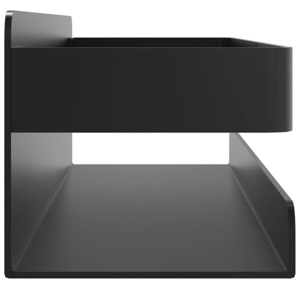 Csiszolt 304 rozsdamentes acél matt fekete zuhanypolc23x6,5x6cm