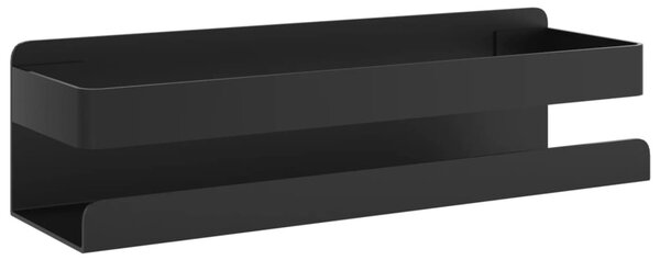 Csiszolt 304 rozsdamentes acél matt fekete zuhanypolc23x6,5x6cm