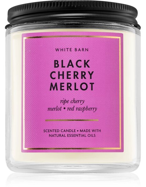 Bath & Body Works Black Cherry Merlot illatos gyertya 198 g