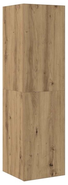 Kézműves tölgy színű szerelt fa TV-szekrény 30,5 x 30 x 110 cm