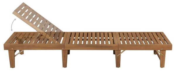 VidaXL Akácfa Napozóágy - Összecsukható - 200cm